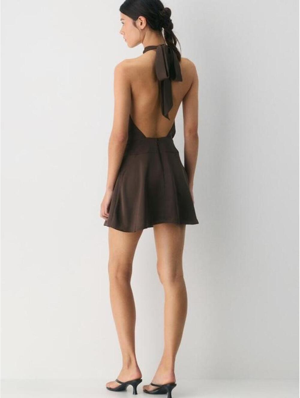 Aritzia Possie Satin Dress | Rich Mocha Brown 🌰✨ | Size 4